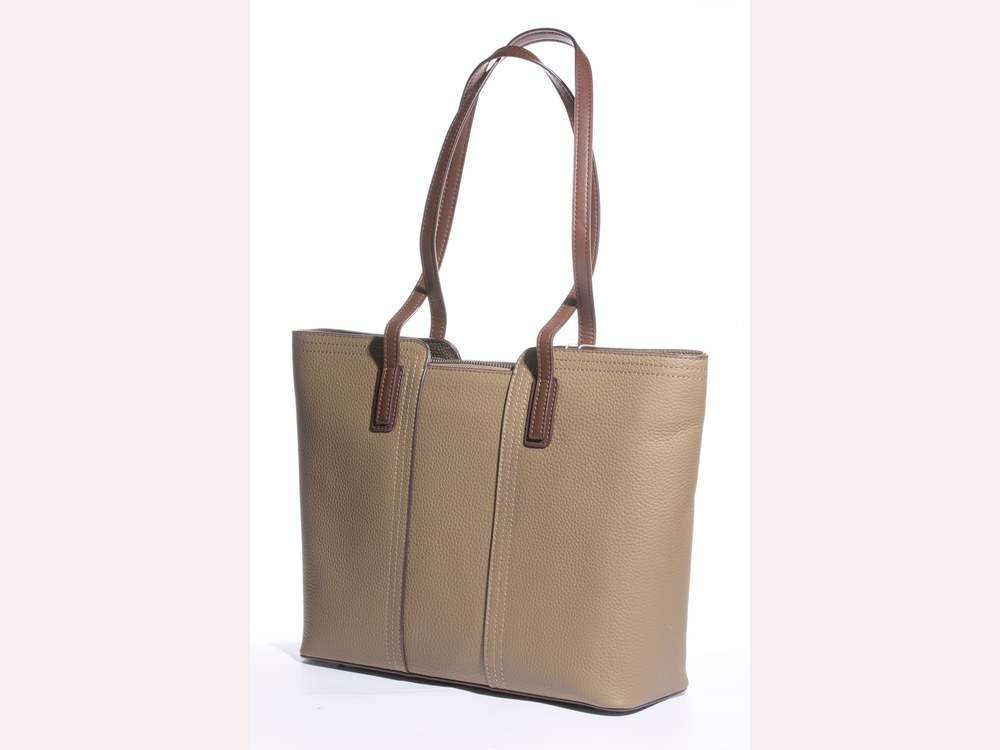 Bolso Tote Beige de Piel
